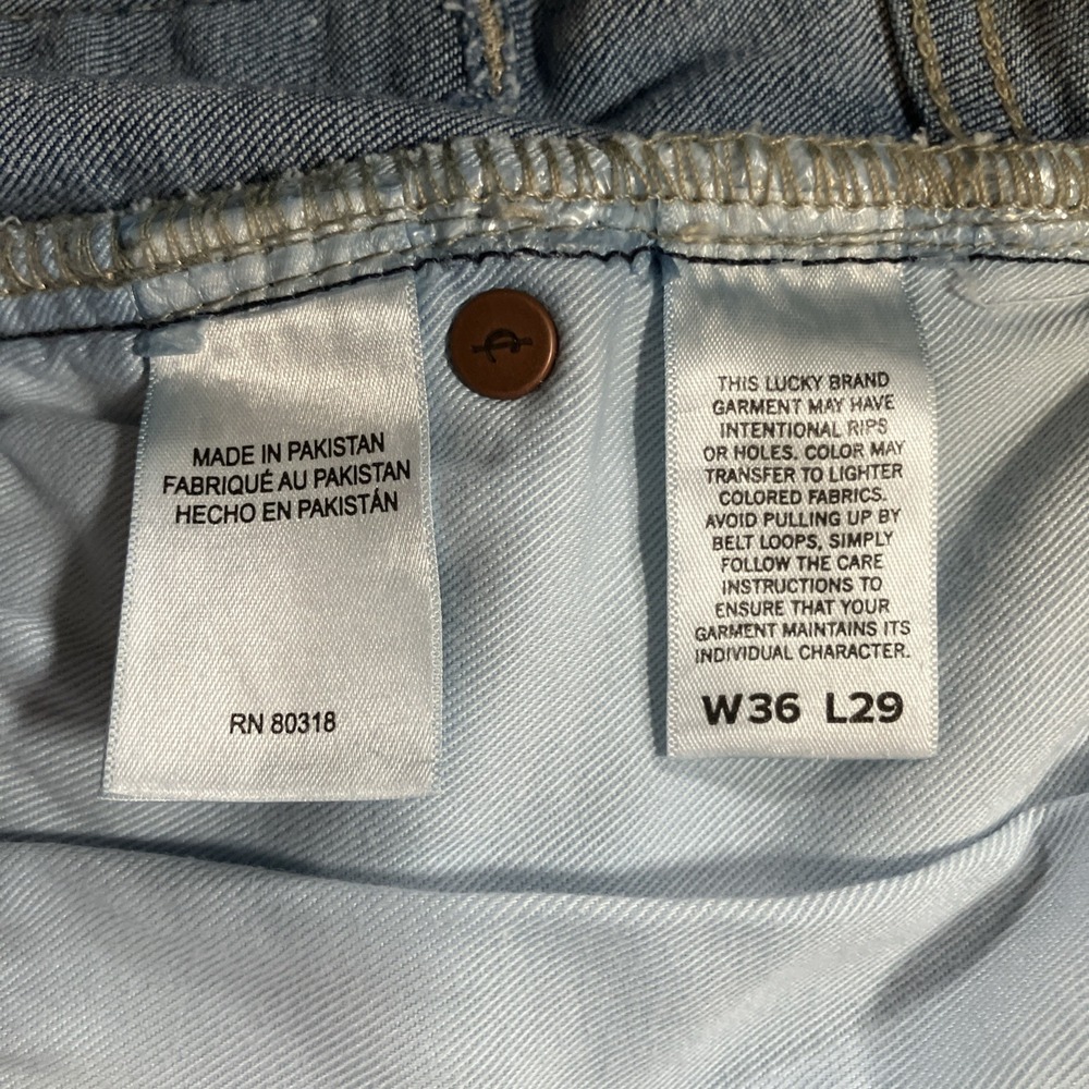 Lucky Brand 223 Straight Jeans Mens 36x29 Medium Wash Stretch Denim - Picture 11 of 16